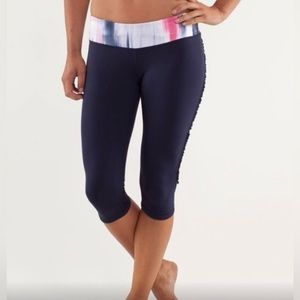 Lululemon Run Fast And Free Indigo Capris Size 6